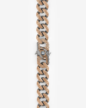 Stephen Webster Wrist Full of Dollars clasp in sterling silver — paired with 18mm Cuban Bracelet in rose gold