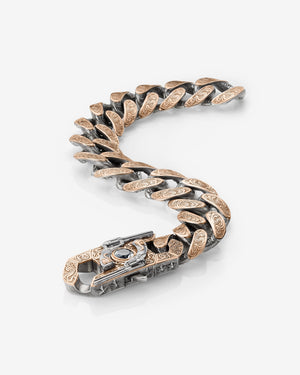 Stephen Webster Wrist Full of Dollars clasp in sterling silver — paired with 18mm Cuban Bracelet in rose gold