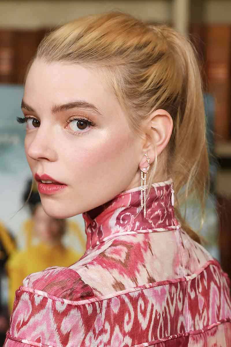 Anya Taylor-Joy wearing Stephen Webster Crystal Haze Long Earrings