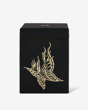 Back view of Both Ends Burning Candle packaging