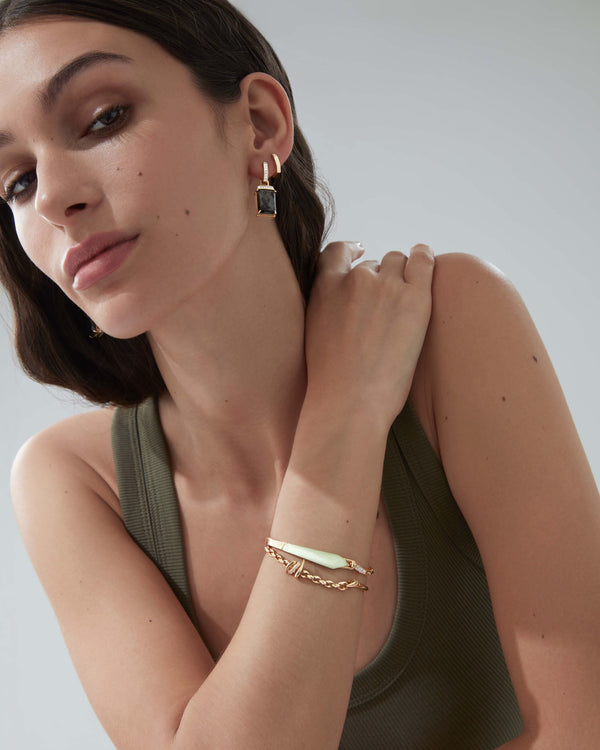 Chrysolemon Crystal Haze shard linked bracelet styled with other Stephen Webster Crystal Haze jewellery