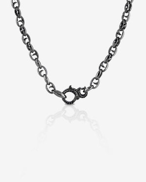 Hanging profile of Stephen Webster Classic Large Link 22″ sterling silver chain showing link structure