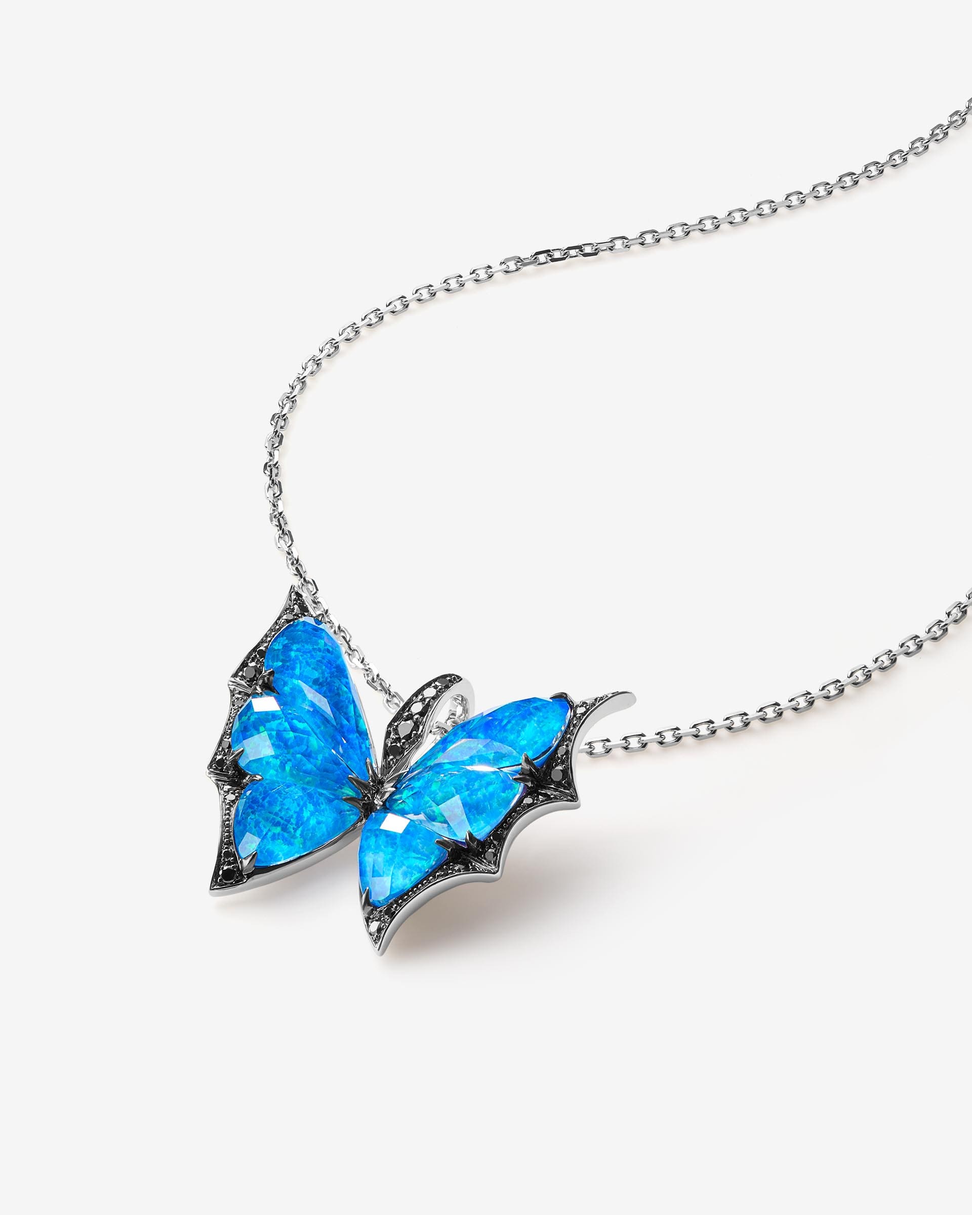 Butterfly Necklace in 18K White Gold | Stephen Webster