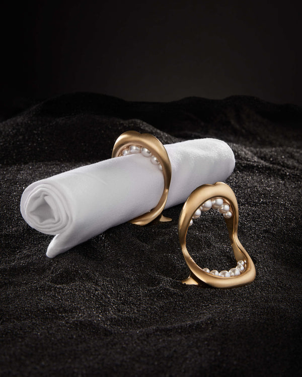 Gluttonny Napkin Rings styled in an elegant setting
