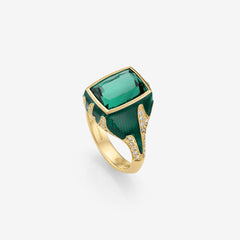 Portrait Pavé Cocktail Ring
