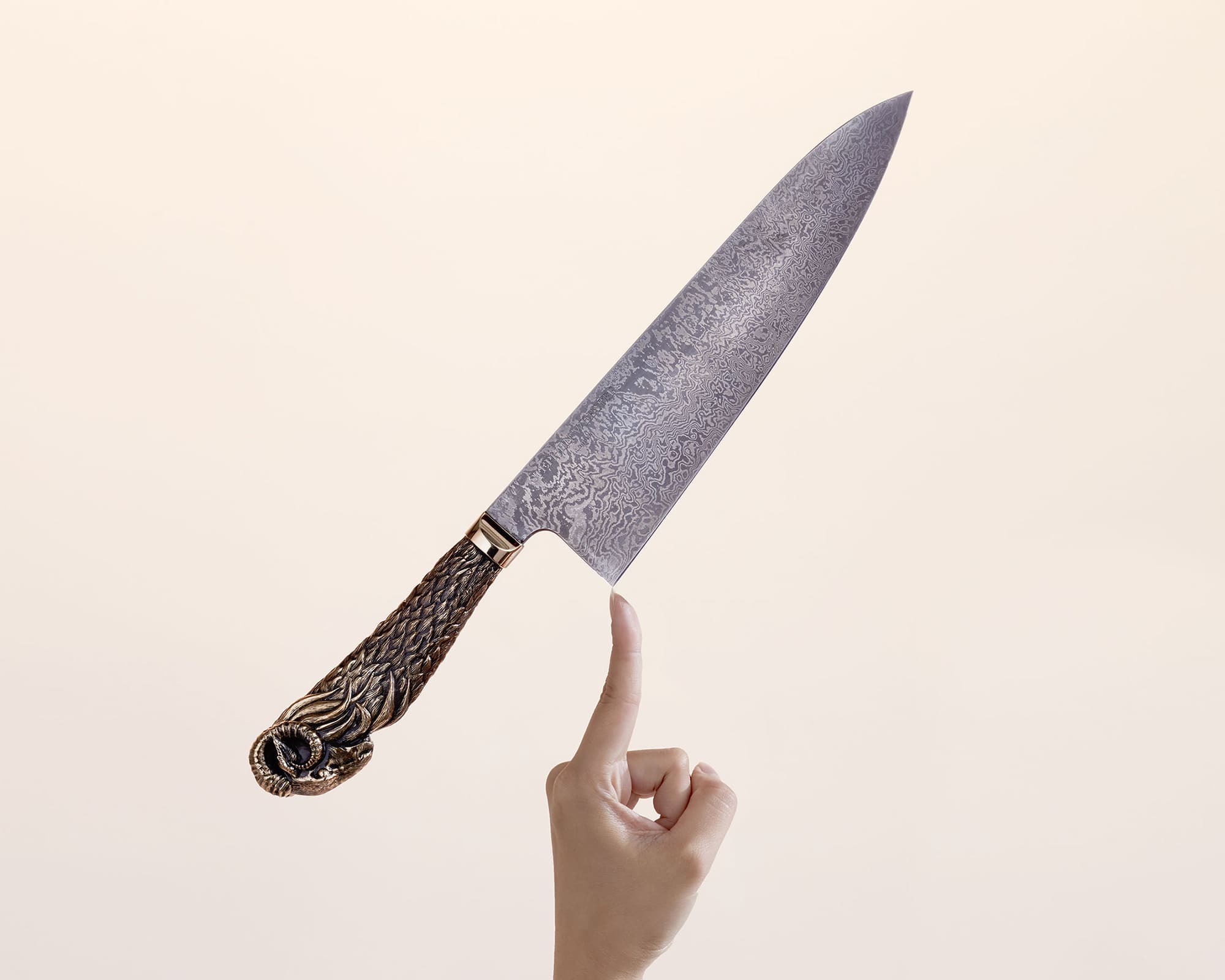 Caring for Damascus steel knives with caution and drying immediately after washing