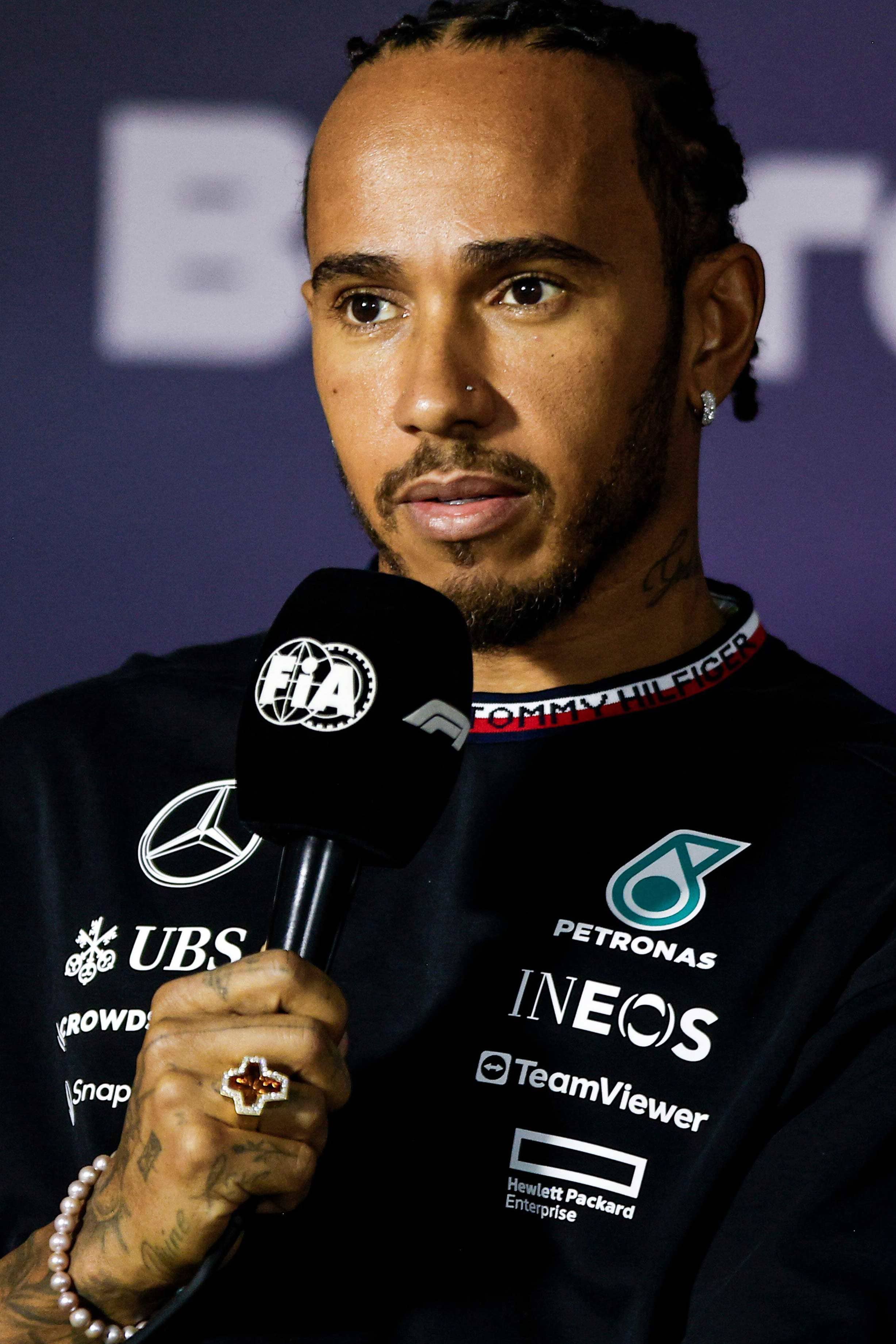 Lewis Hamilton wearing Stephen Webster Sex & Drugs & Rock & Roll Ring
