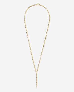 Men’s 18 ct yellow gold Classic Thorn Lariat necklace by Stephen Webster with bed of thorn motifs on a 28″ chain