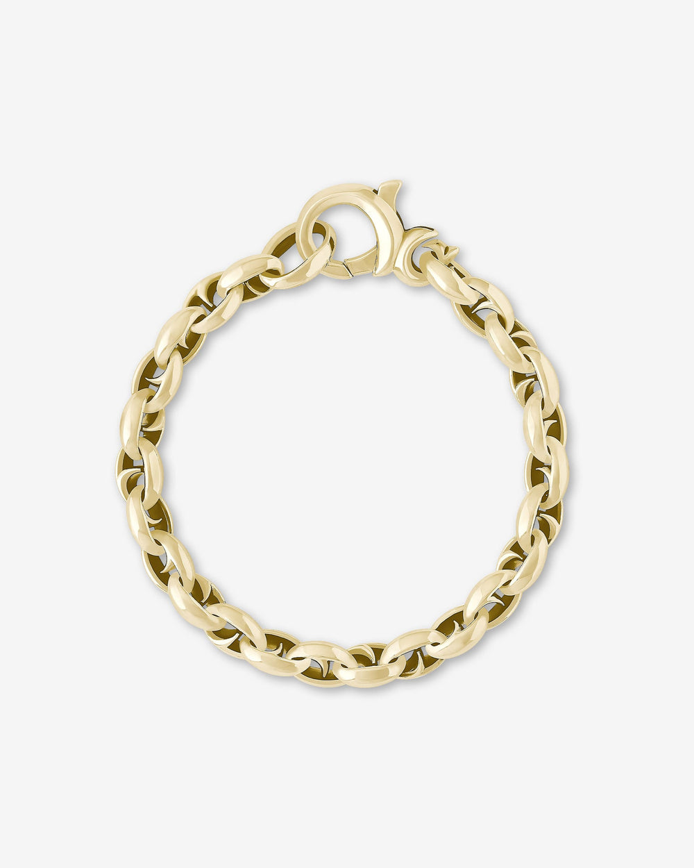 Men’s black rhodium sterling silver Thorn 8.5" Classic Link bracelet by Stephen Webster with signature thorn motif and polished finish