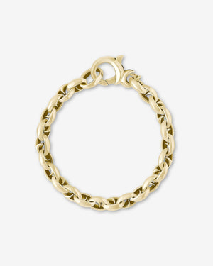 Men’s black rhodium sterling silver Thorn 8.5" Classic Link bracelet by Stephen Webster with signature thorn motif and polished finish