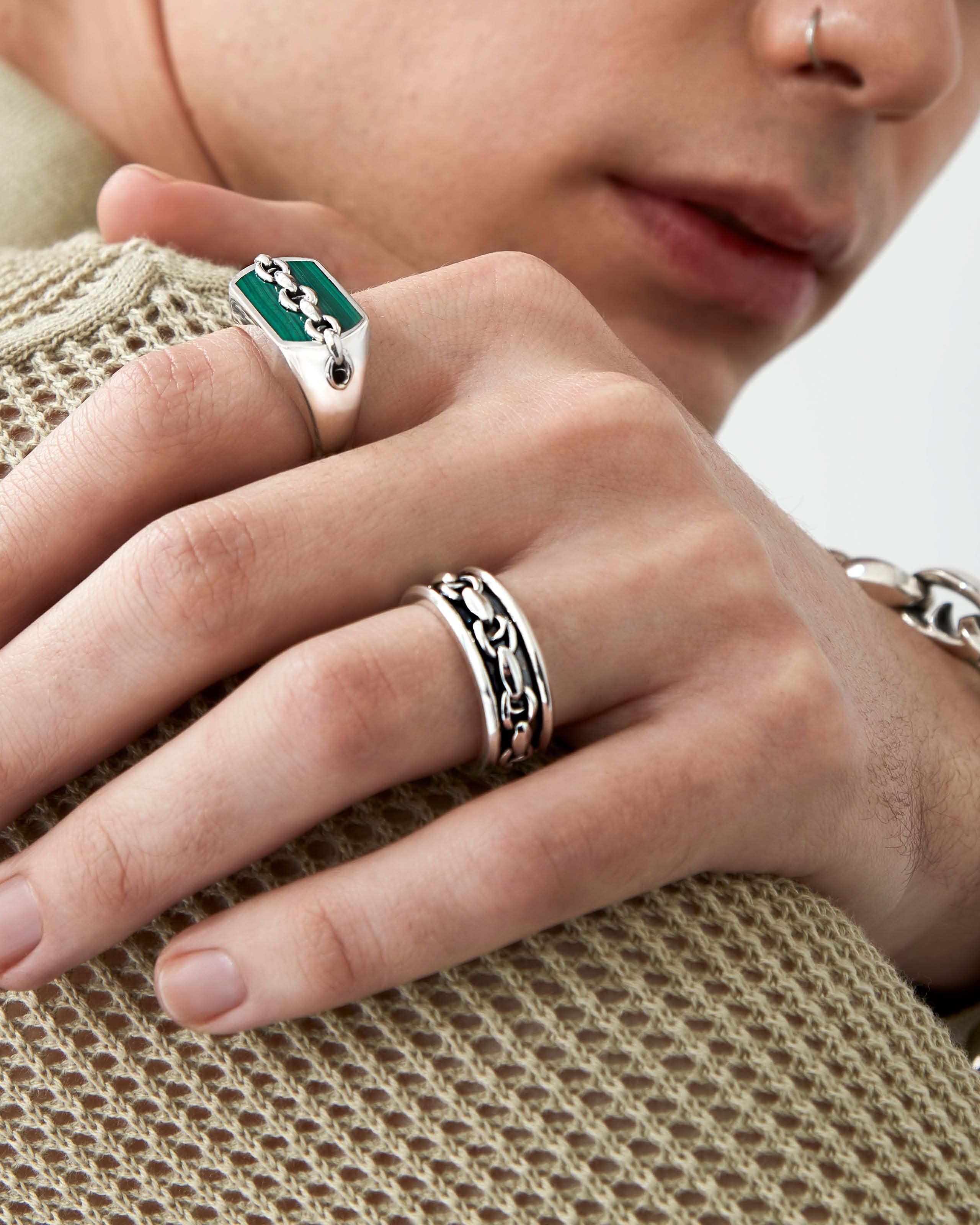 Classic Link Spinning Band in Silver | Stephen Webster