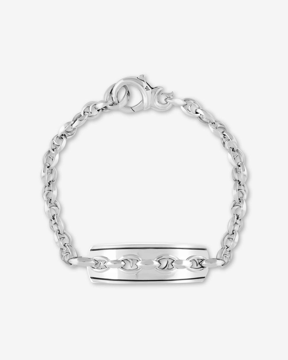 Men’s sterling silver Inline Razer Bracelet by Stephen Webster with signature thorn-inspired link design