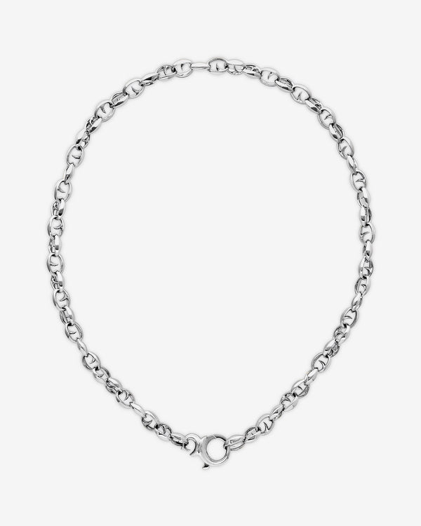 Men’s sterling silver Thorn Classic 8.5mm link chain by Stephen Webster with bold thorn motif and polished finish