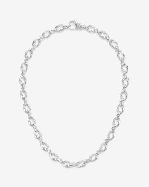 Men’s sterling silver Thorn Entwined 9 mm link chain by Stephen Webster with bold thorn motif and polished finish