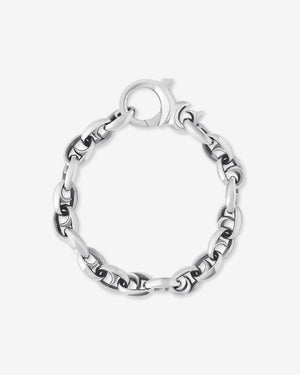 Men’s sterling silver Thorn Medium Oval bracelet by Stephen Webster with bold thorn-inspired oval links