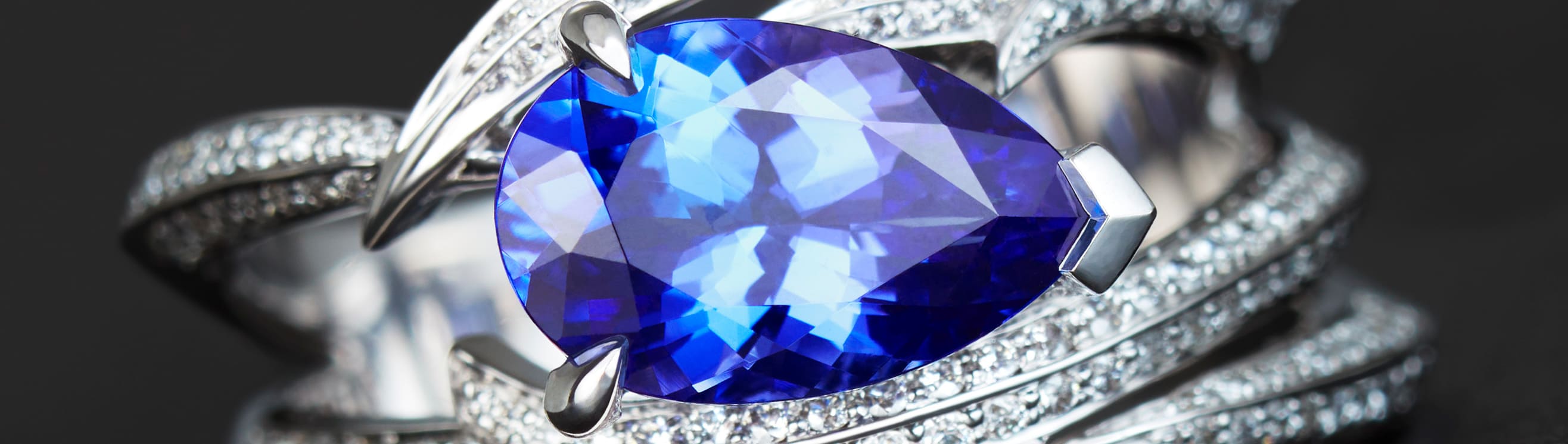 Tanzanite at Mohs hardness 6-6.5 — advised for protective settings in rings and fine jewellery