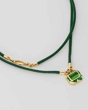 Interlock Triple Link Leather Pendant
