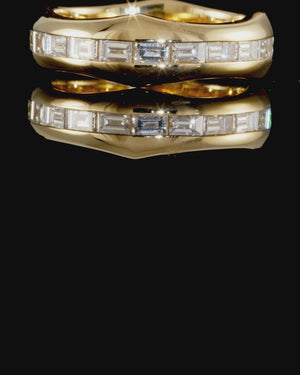 Quadrafoil Baguette Band