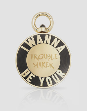 'I Wanna Be Your' Personalised Gold Vinyl Pendant