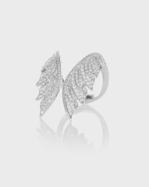 Open Tail Feather Ring