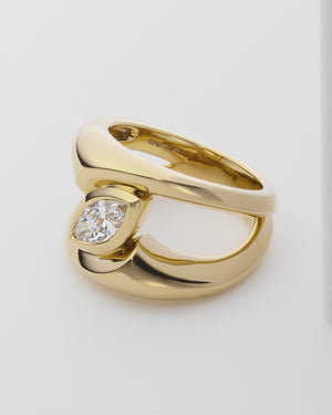 Sculpted Thorn Solitaire Ring (Marquise)