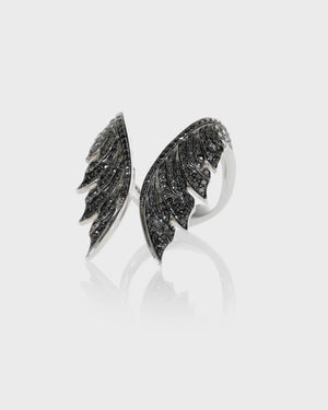 Open Tail Feather Ring