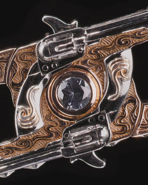 Stephen Webster Wrist Full of Dollars clasp in rose gold & sterling silver with central grey spinel and mother of pearl back plate — 360 video