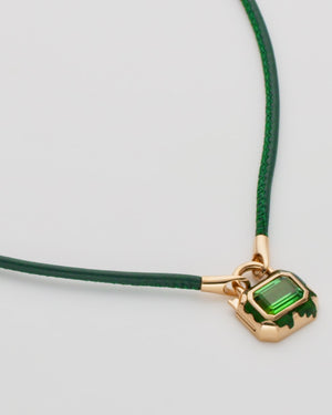 Interlock Leather Pendant