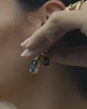 Crystal Haze Small Twister Earrings