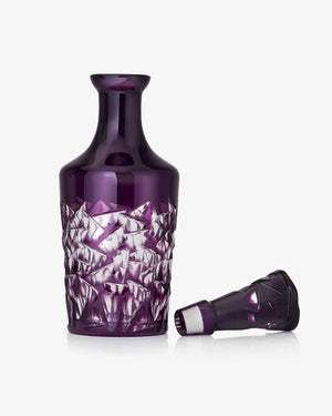 Close-up of Amethyst crystal decanter detailing
