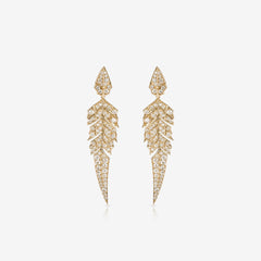 Tail Feather Drop Earrings