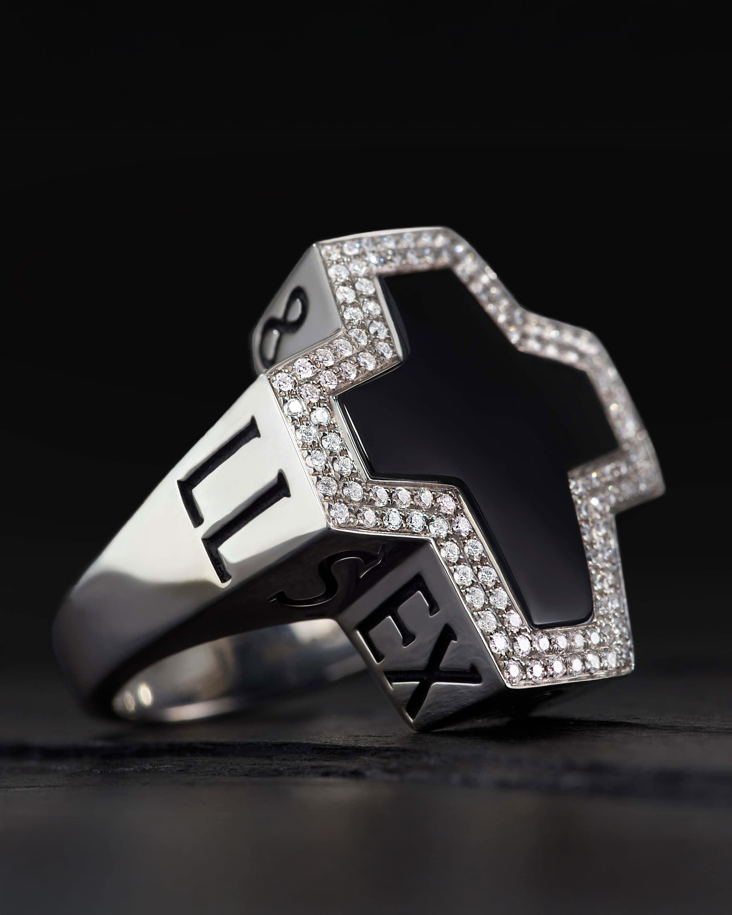 Black Onyx Sex & Drugs & Rock & Roll Ring | Stephen Webster