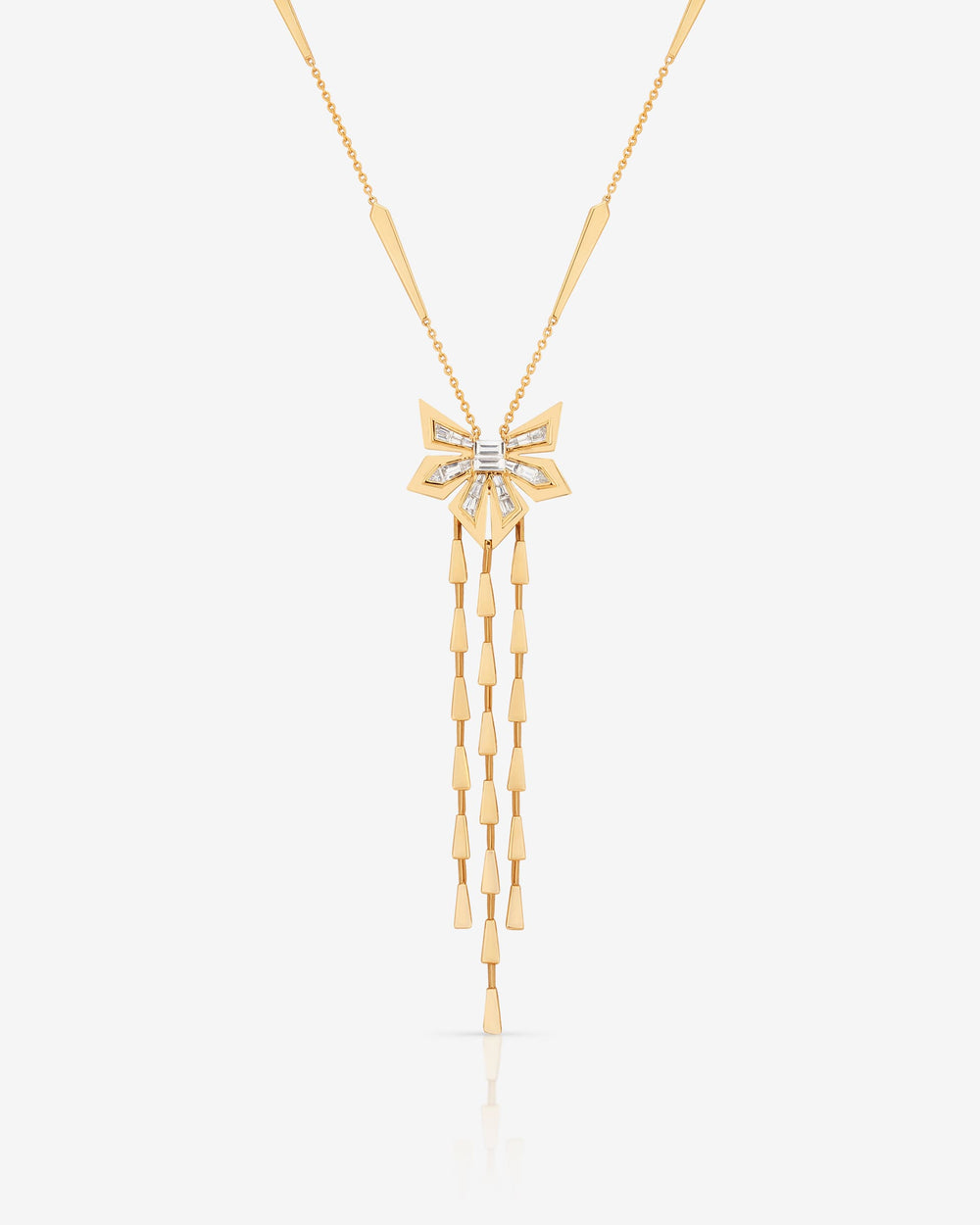 Stephen Webster Cascade Necklace in 18ct yellow gold with white diamonds, luxury fine jewellery statement necklace and perfect gift for her