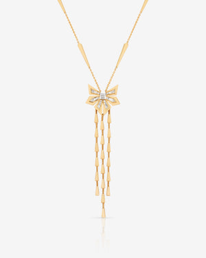 Stephen Webster Cascade Necklace in 18ct yellow gold with white diamonds, luxury fine jewellery statement necklace and perfect gift for her