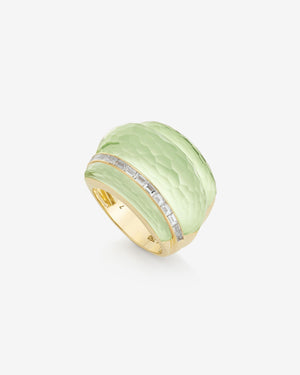 Stephen Webster Chrysolemon Crystal Haze Amplified Cocktail Ring in 18ct yellow gold with Chrysolemon Crystal Haze and white diamonds