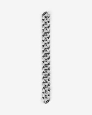 Stephen Webster Cuban bracelet in silver laid flat — full length showing back of bracelet