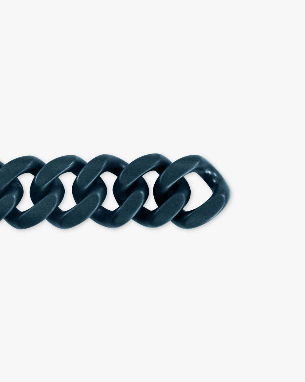 Stephen Webster Cuban Deep Blue matt ceramic bracelet — full length laid flat, showing deep-blue ceramic links and bracelet design