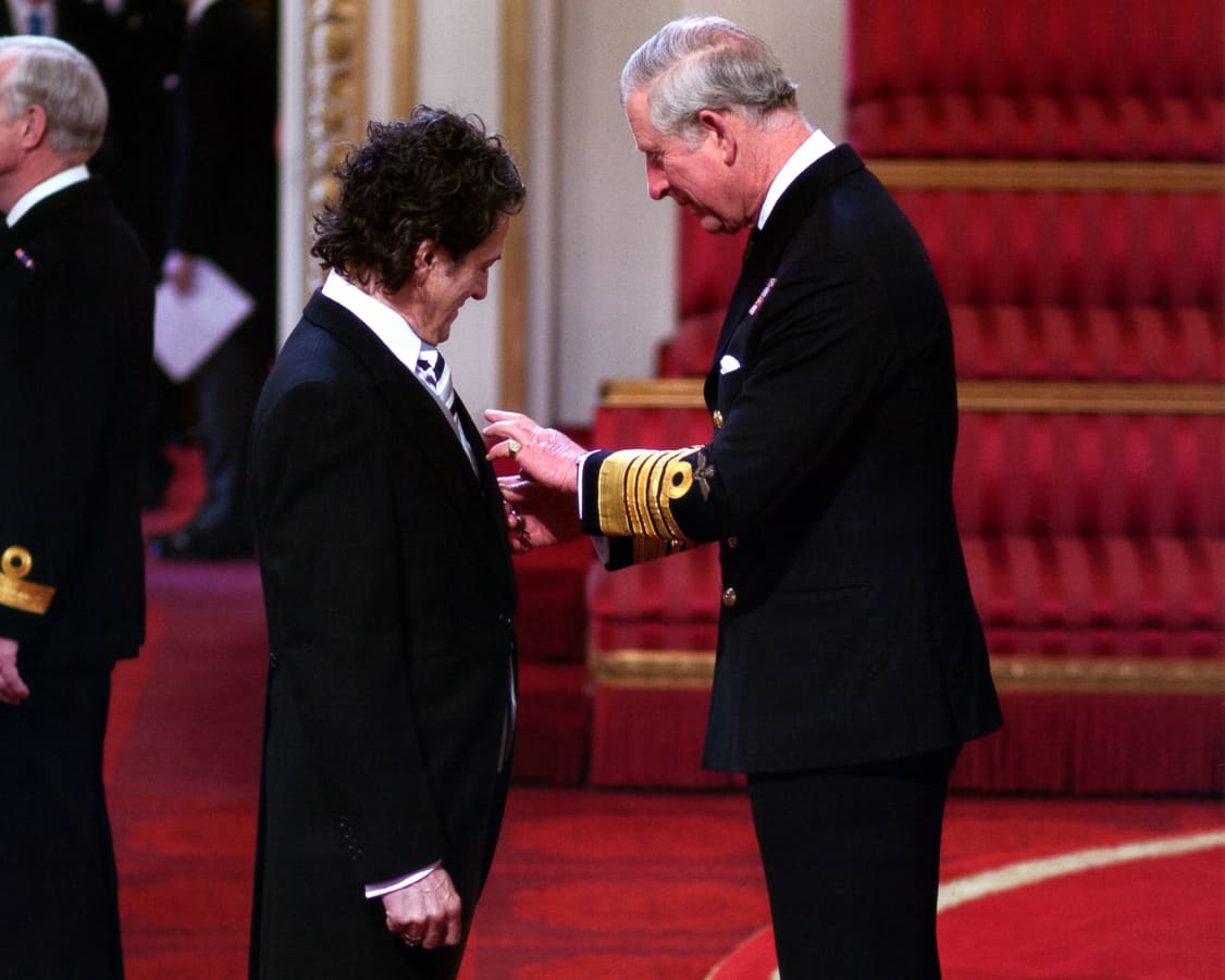 Stephen Webster MBE British jewellery designer portrait with King Charles