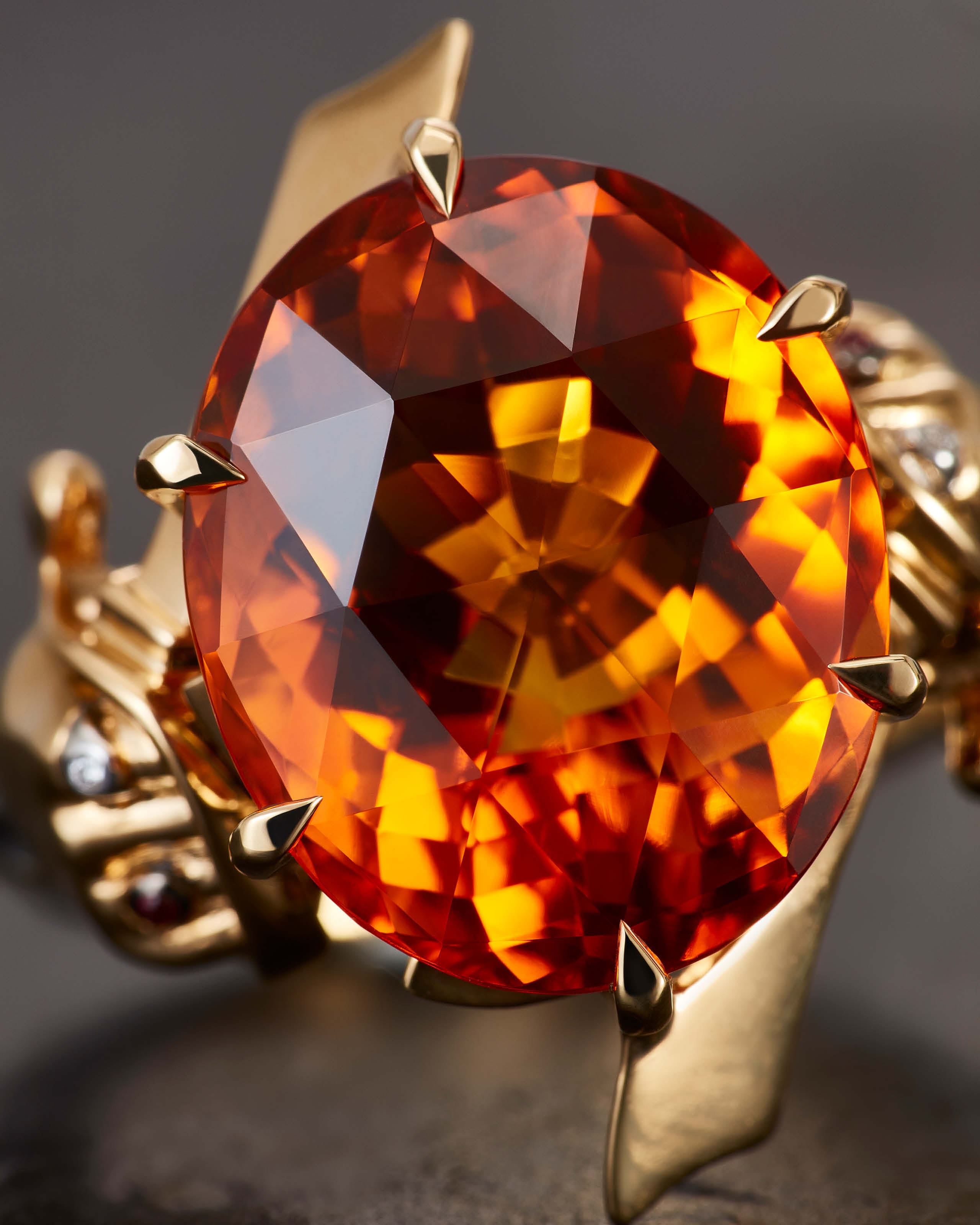 Citrine yellow-amber gemstone used in Stephen Webster collections with natural quartz hues