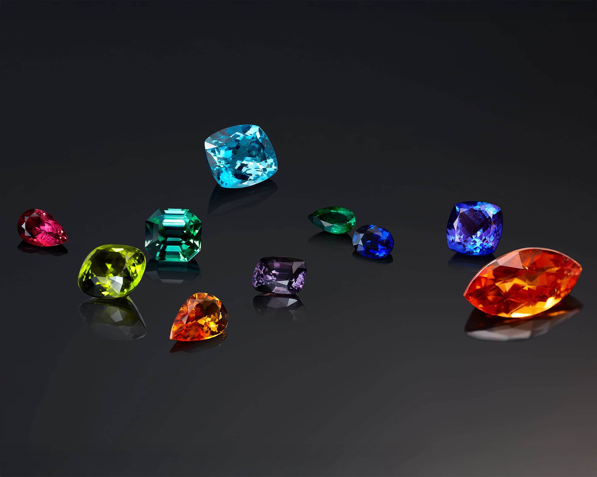Stephen Webster gem explorers selecting rough gemstones
