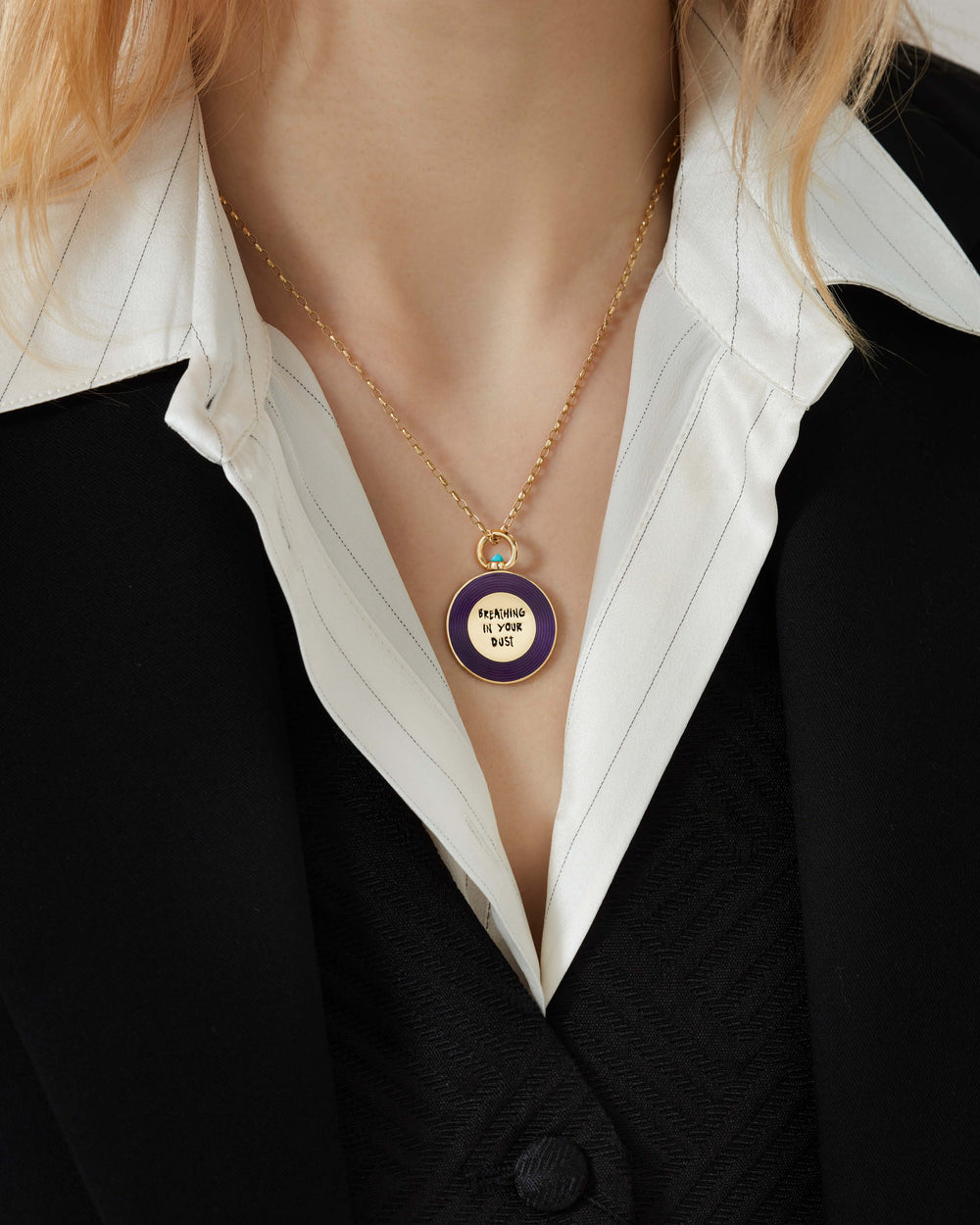 Stephen Webster I Wanna Be Yours Belcher chain — 18 ct yellow gold belcher-link necklace, 20" length, hanging