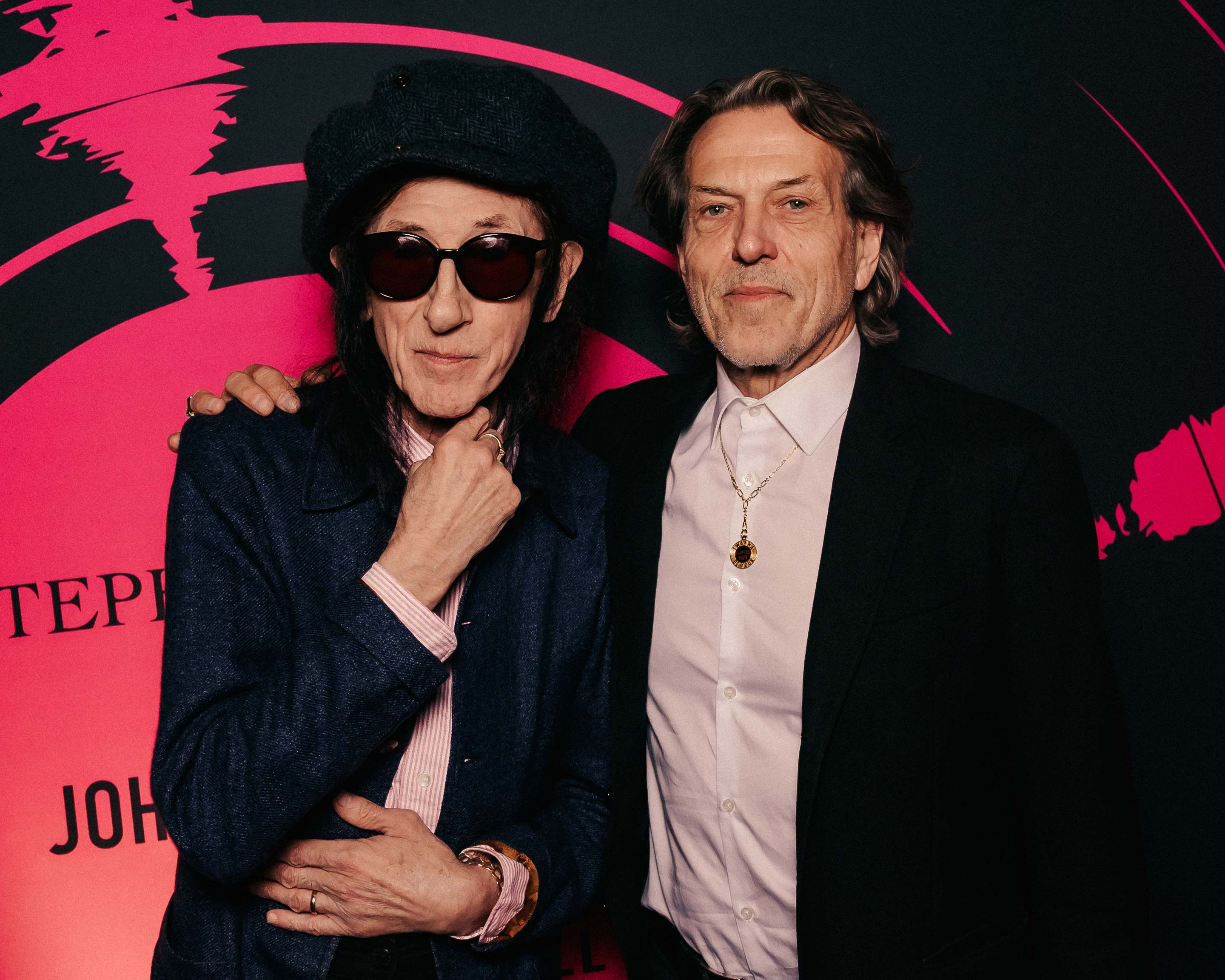 Stephen Webster and John Cooper Clarke at the “I Wanna Be Yours” collection launch