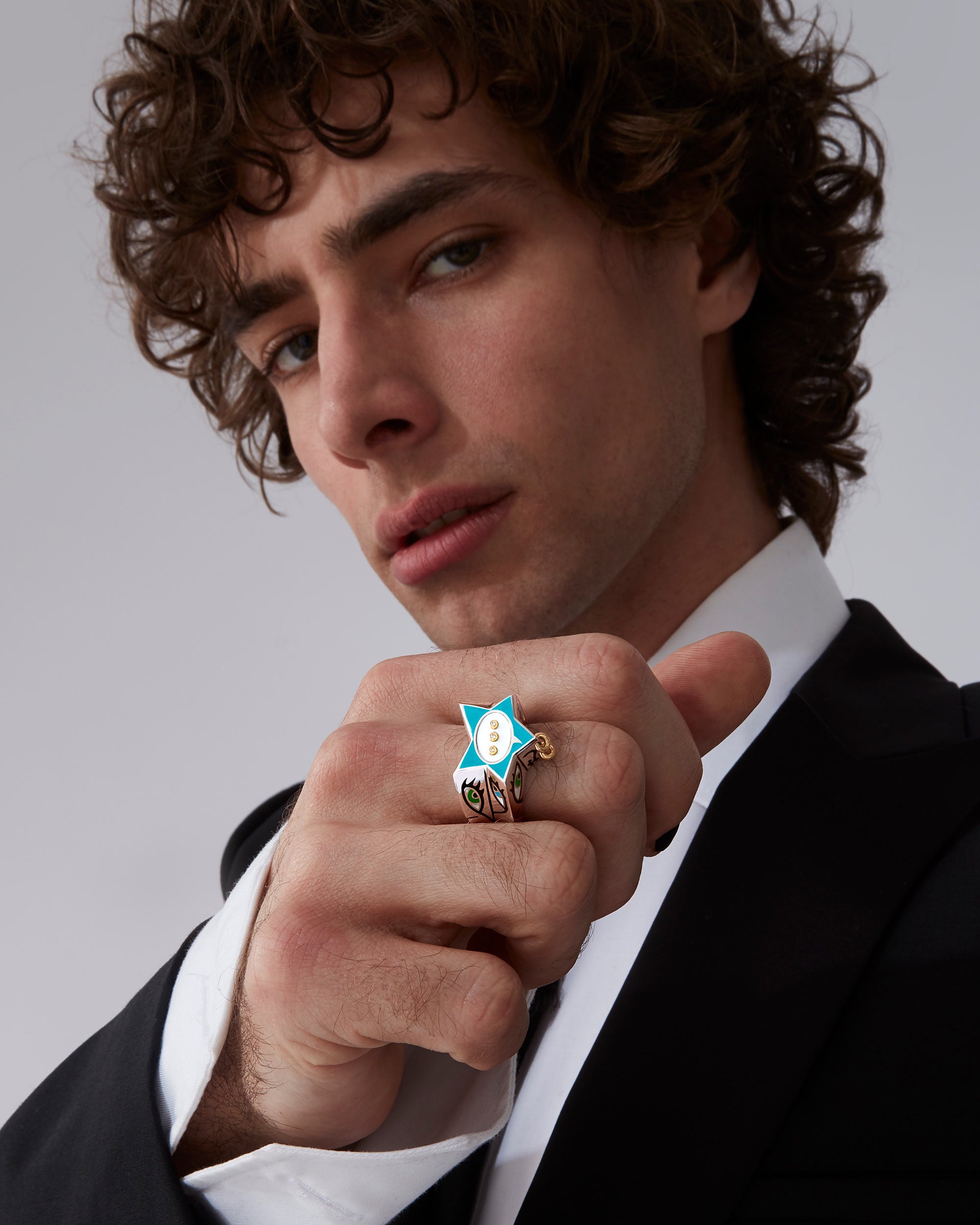 Stephen Webster x Machine Gun Kelly GOSSIP Ring – Edition Three with enamel accents