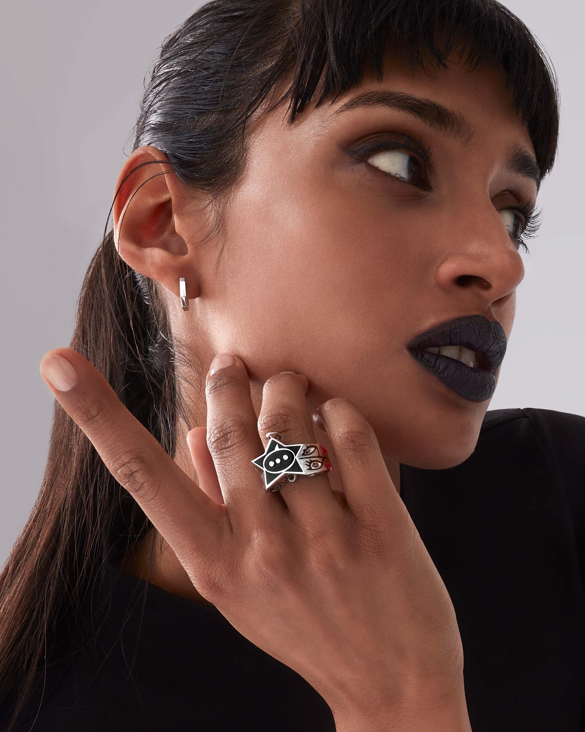 Stephen Webster x Machine Gun Kelly GOSSIP Ring – Edition Two in sterling silver