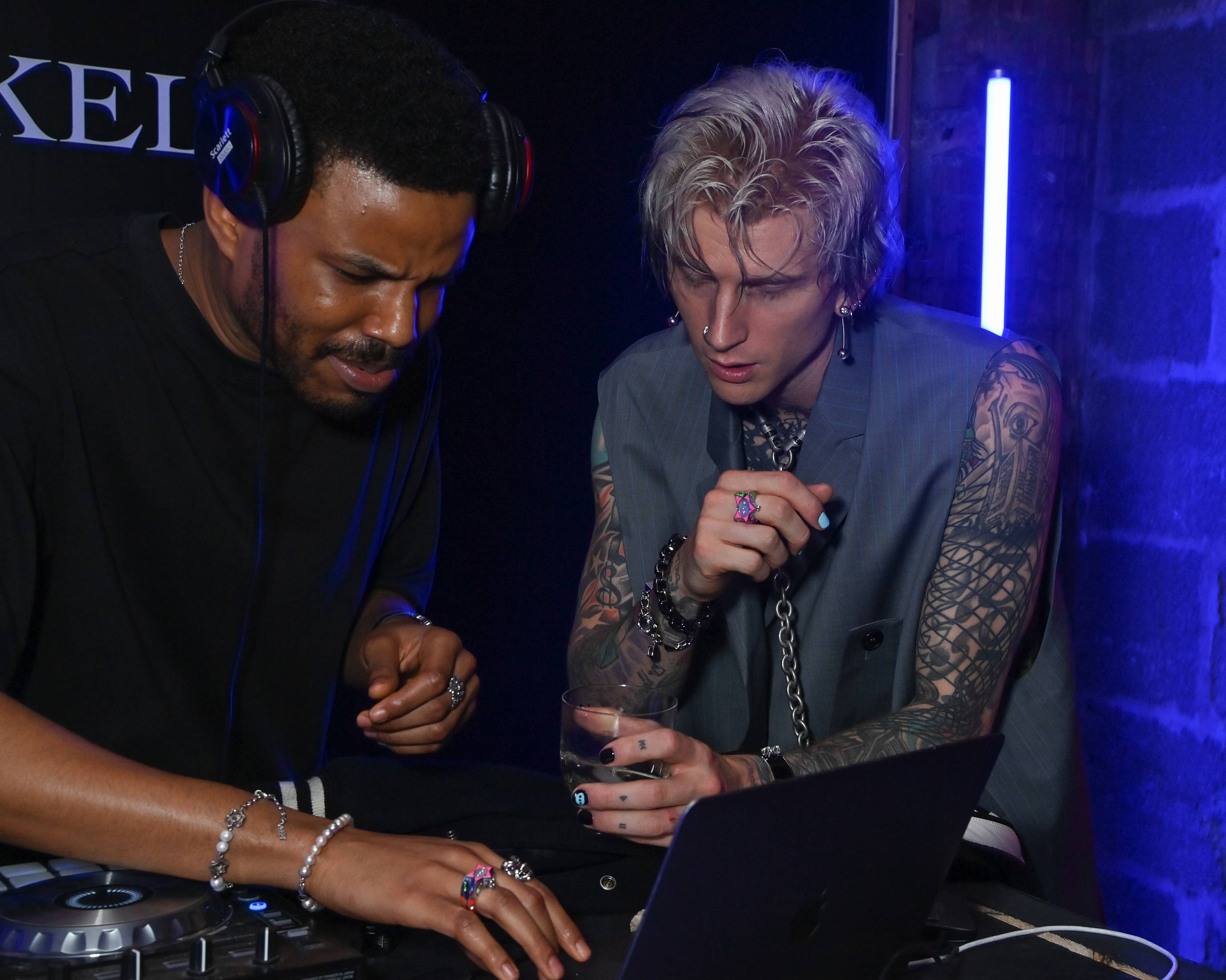 Machine Gun Kelly performing at the GOSSIP jewellery collaboration launch party