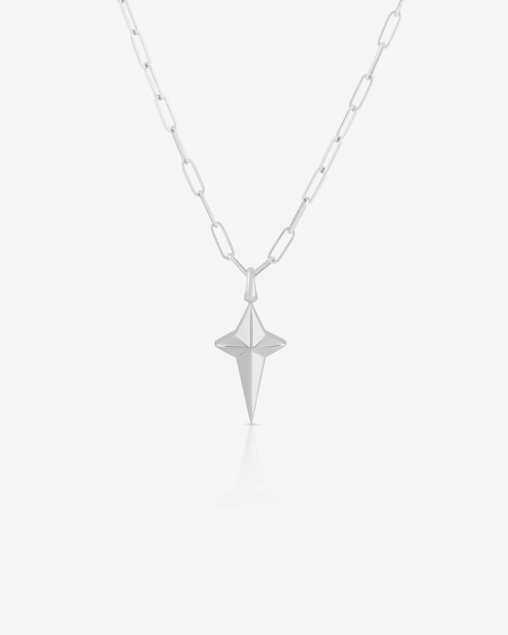 Stephen Webster New Cross pendant in sterling silver hanging on chain — full pendant shape visible