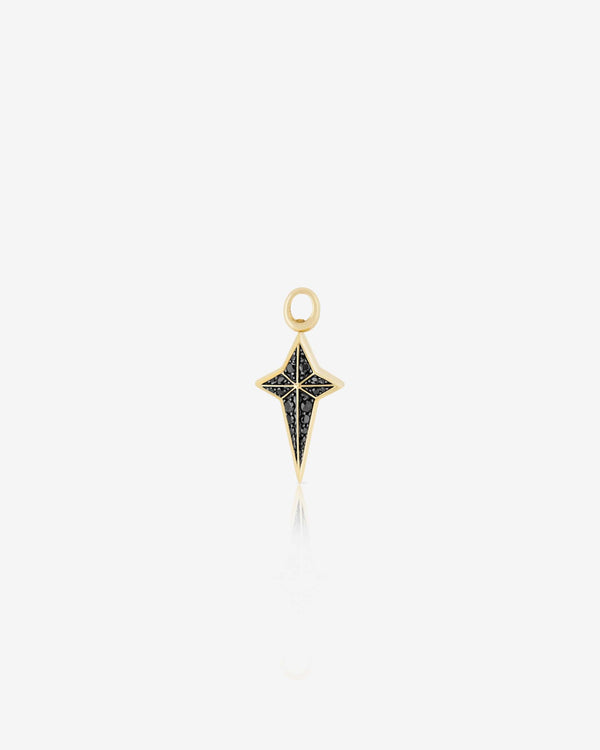 Stephen Webster New Cross single earring charm in 18 ct yellow gold — front view showing cross charm detail