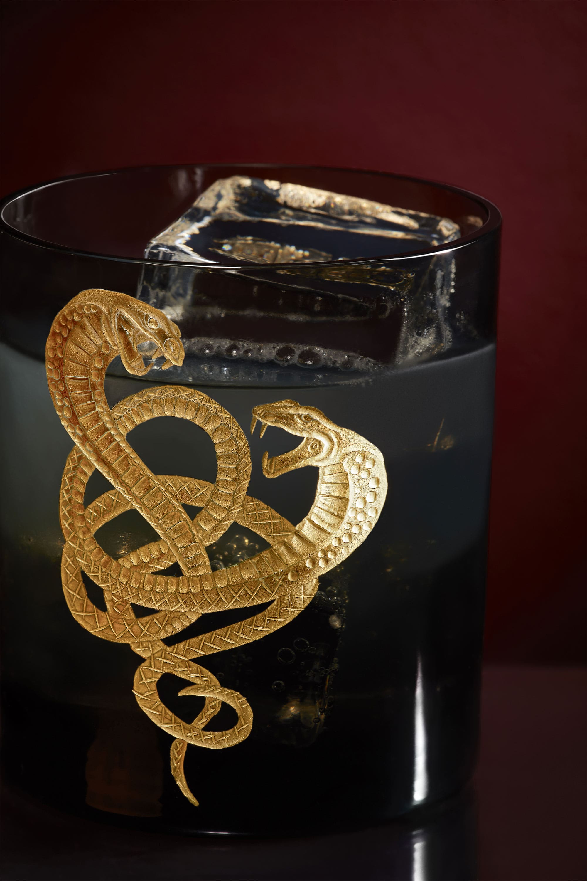 Close-up of artisan cocktails served at No Regrets Lounge cocktail bar