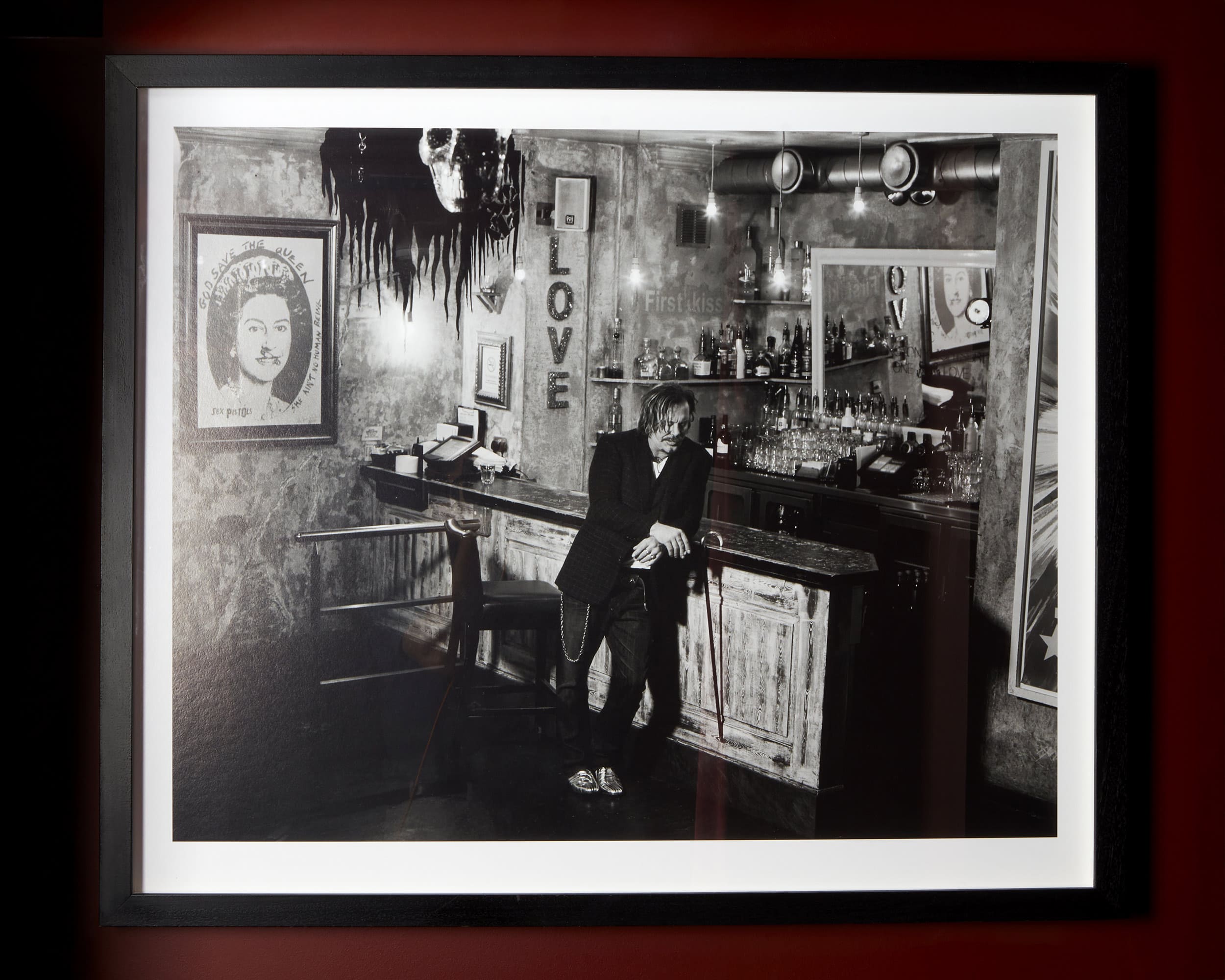 Photograph of Micky Rourke at The Wellington by Amelia Troubridge in the No Regrets Lounge