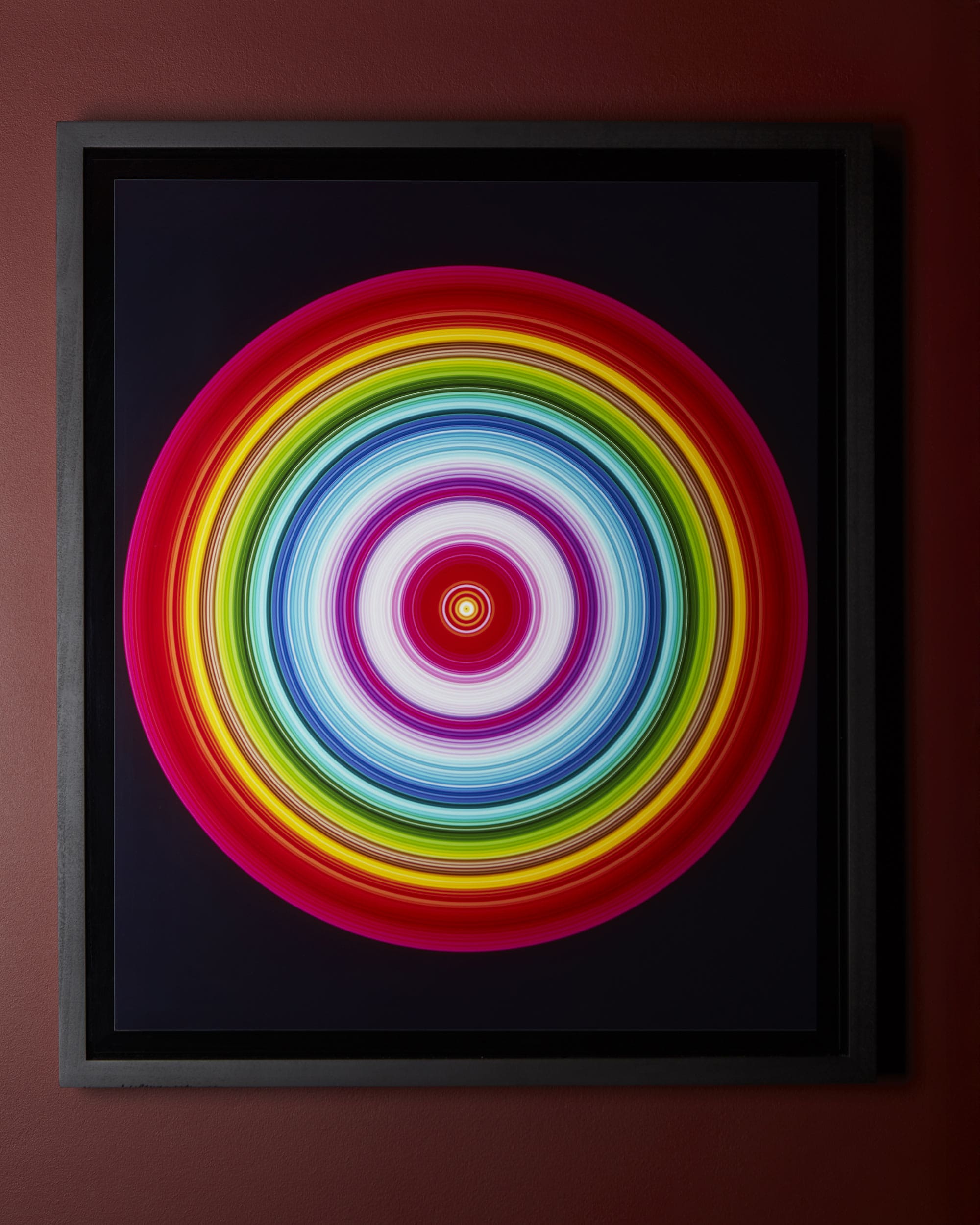 Small Spectrum Circle artwork by Rob & Nick Carter displayed at the No Regrets Lounge